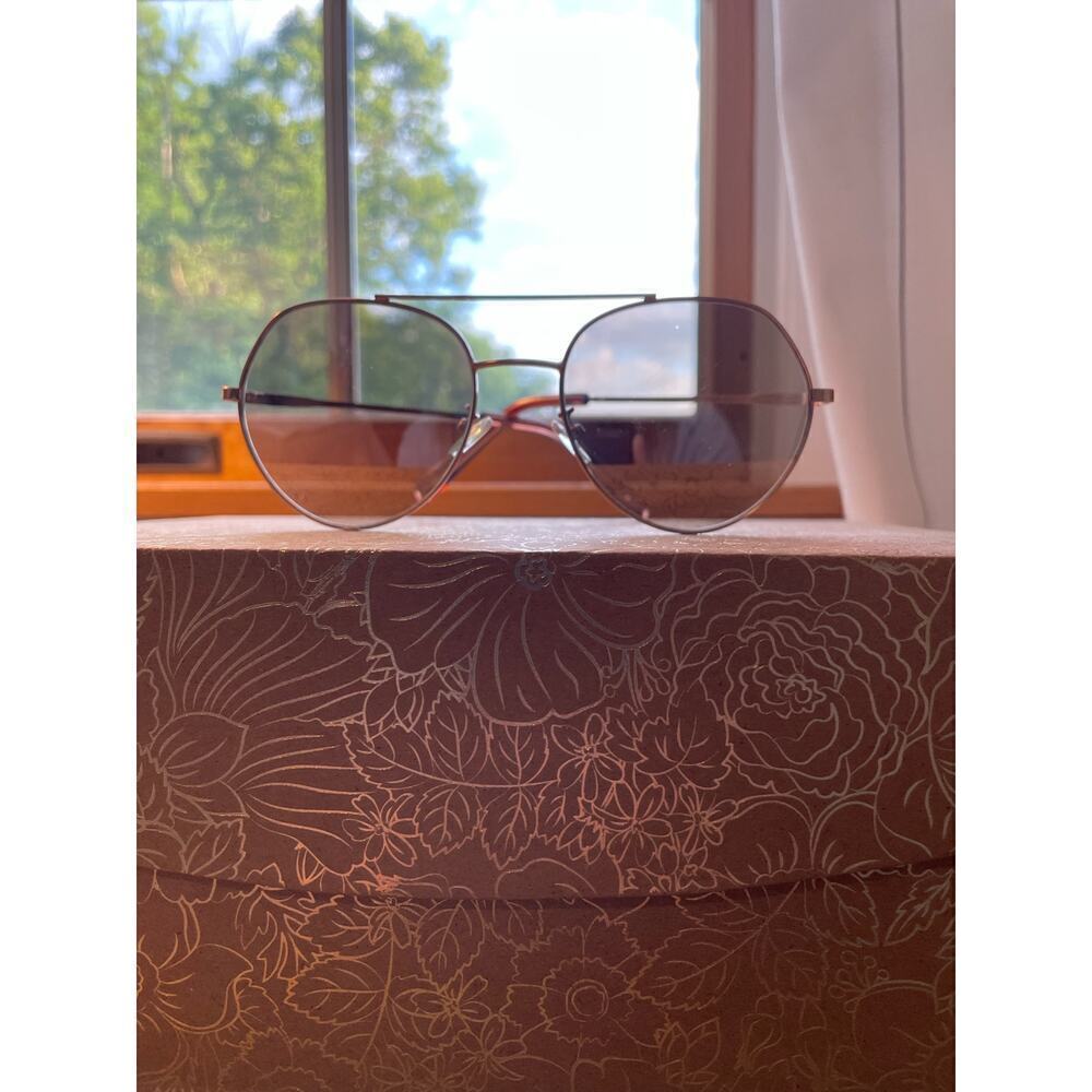 J Crew Rose Gold Aviator Glasses